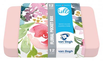 Floral Pocket Box ( 10 Grund und 2 Metallic Farb Töne ) +Pinsel